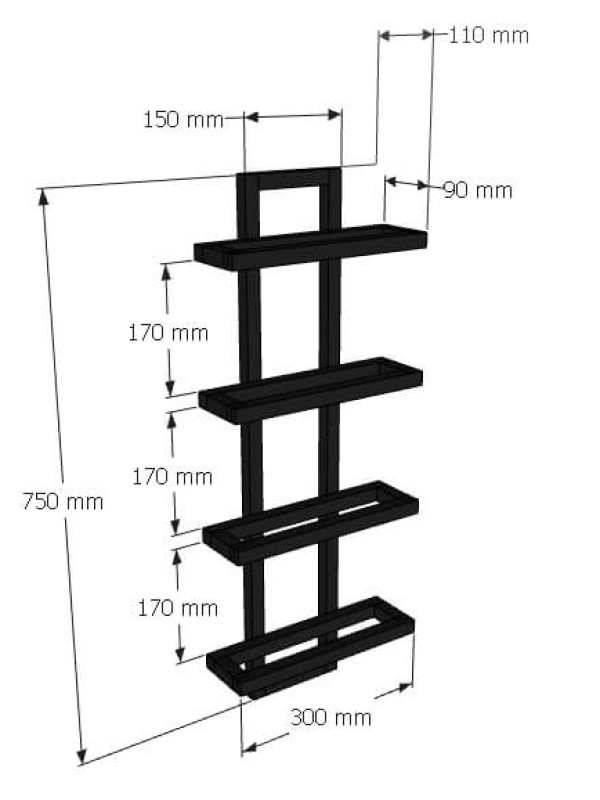 Купить винную полку лофт 3 Винная полка лофт 3